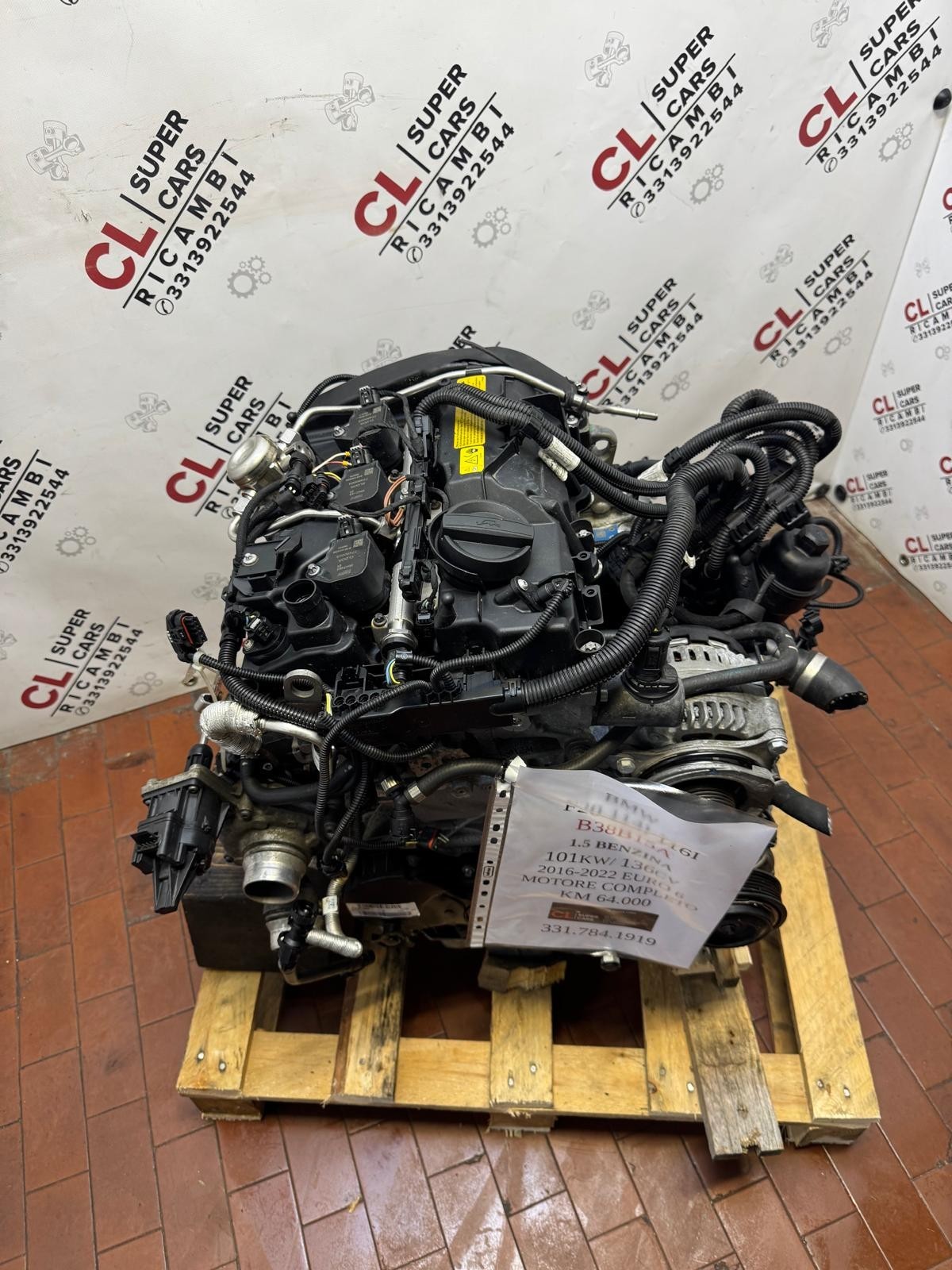 MOTORE BMW B38B15A 101 KW/ 136 CV KM 64.000 2016-2022 euro 6 GARANTITO - immagine 3