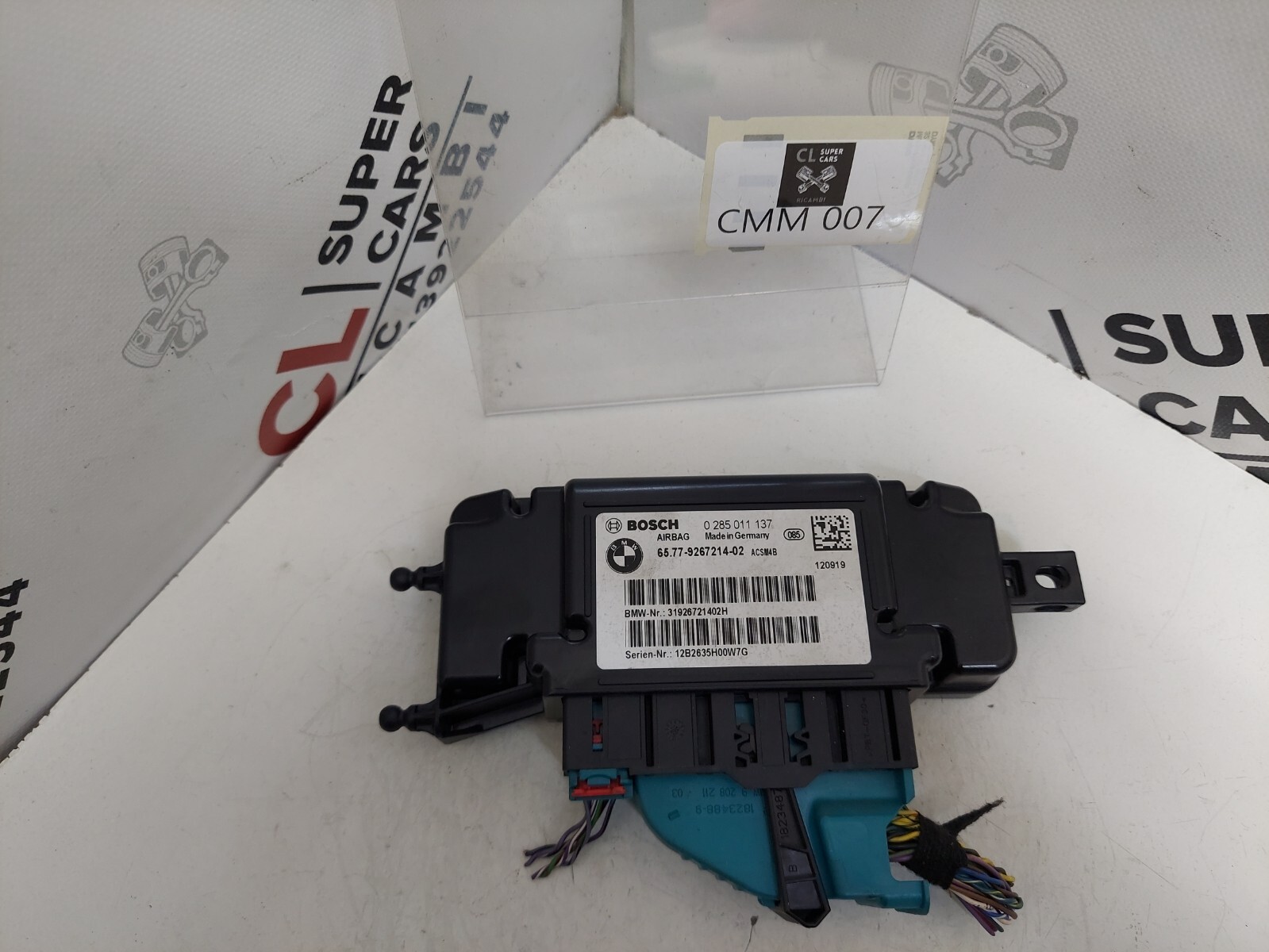 CENTRALINA SENSORE AIRBAG SRS 0285011137 BMW SERIE F20 F30 65.77-9267214-02 - immagine 3